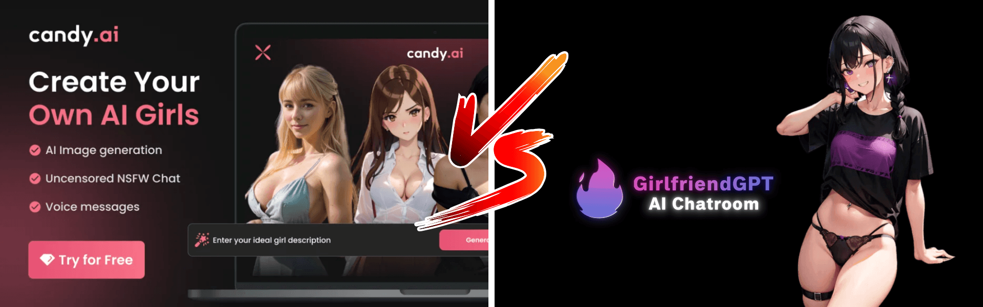 Read more about the article Candy Ai vs GirlfriendGPT