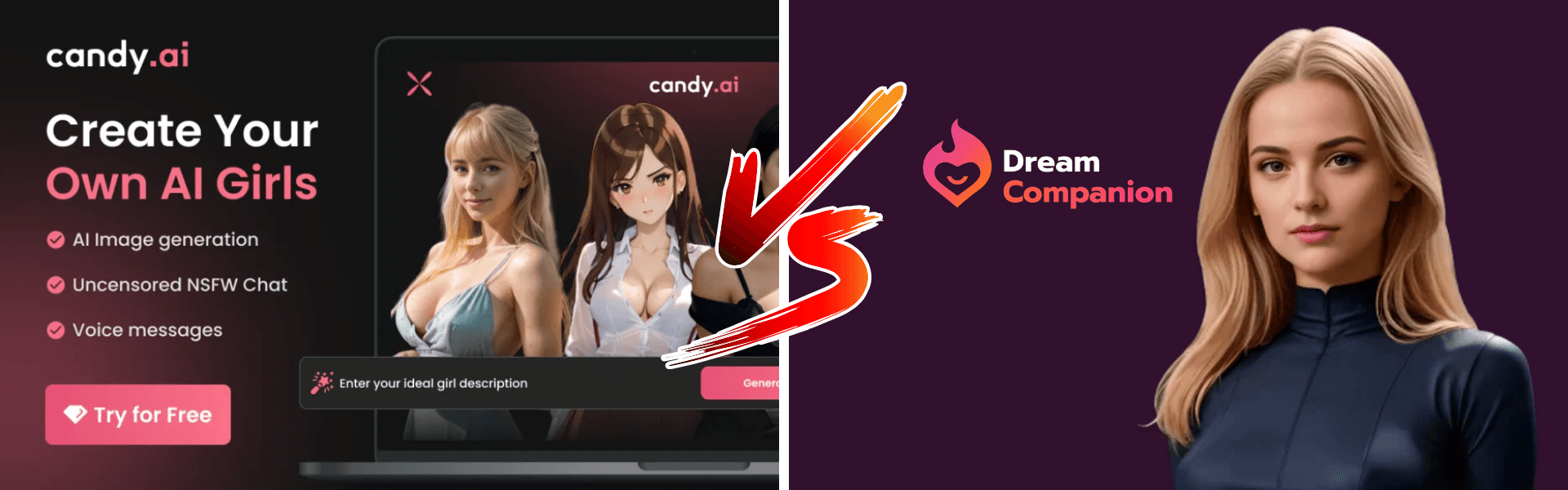 Read more about the article Candy Ai vs My Dream Companion