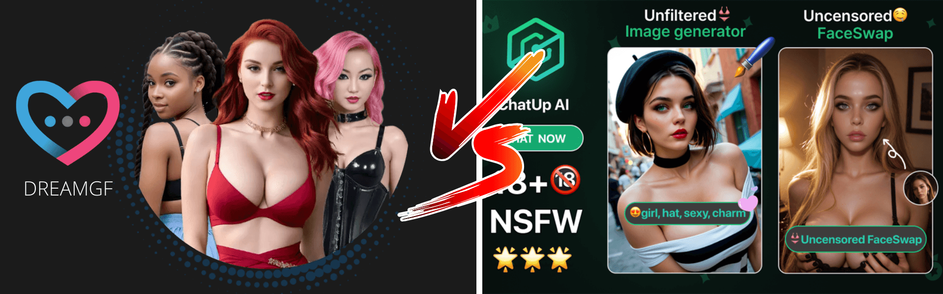 Read more about the article DreamGF Ai vs ChatUp AI